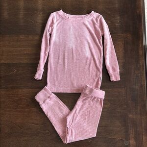 Little Sleepies Ribbed Cozy Pink Kids Pajamas